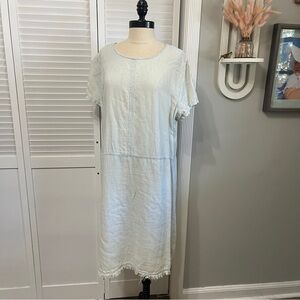 Adyson Parker Light Blue Chambray Shift Dress